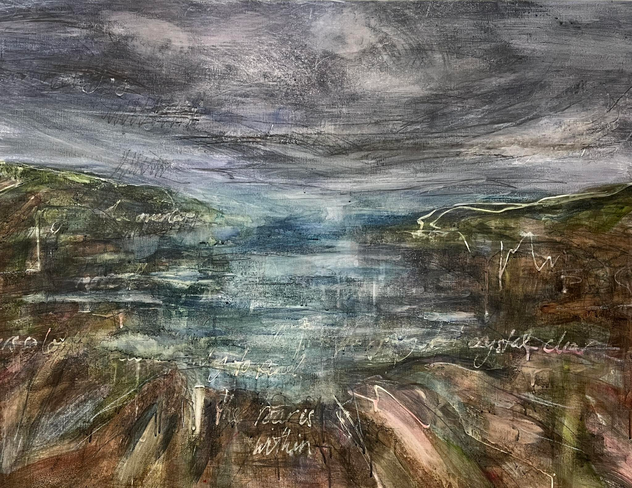 Amanda van Gils Painting, text landscape water